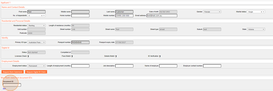 Providing bank statements or payslips